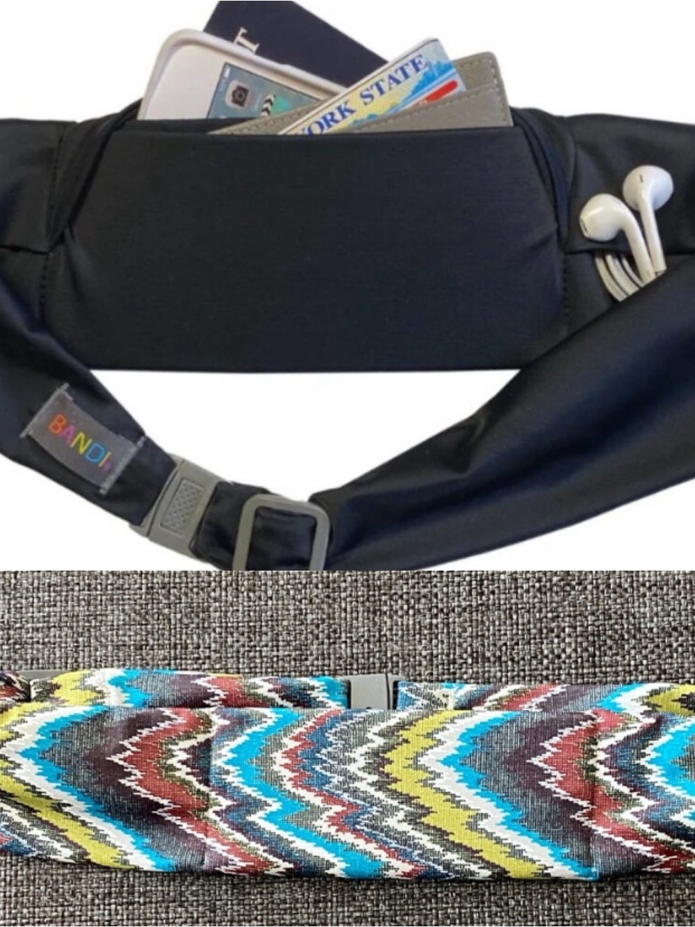Bandi Pocketed Belt, Adjustable Running Belt, Travel Wallet